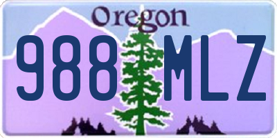 OR license plate 988MLZ