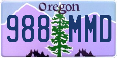 OR license plate 988MMD