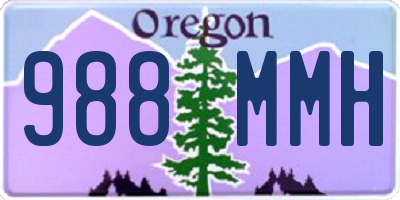 OR license plate 988MMH