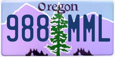 OR license plate 988MML