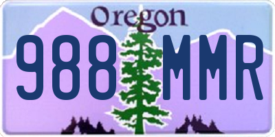 OR license plate 988MMR