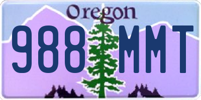 OR license plate 988MMT