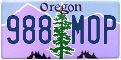 OR license plate 988MOP