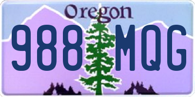 OR license plate 988MQG