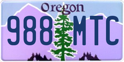 OR license plate 988MTC