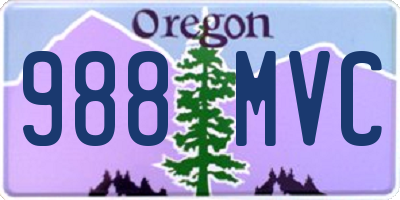 OR license plate 988MVC
