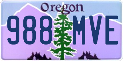 OR license plate 988MVE