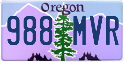 OR license plate 988MVR