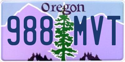 OR license plate 988MVT
