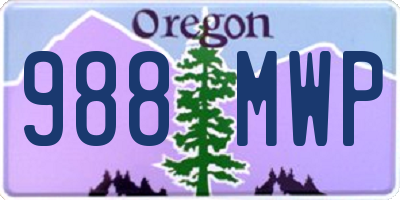 OR license plate 988MWP