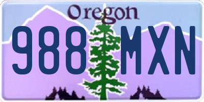 OR license plate 988MXN