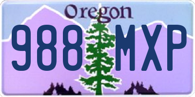 OR license plate 988MXP