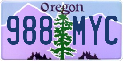 OR license plate 988MYC