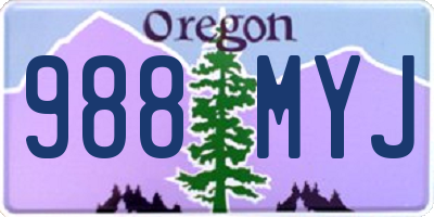 OR license plate 988MYJ