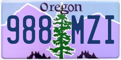 OR license plate 988MZI