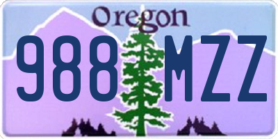 OR license plate 988MZZ