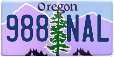 OR license plate 988NAL