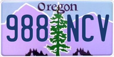 OR license plate 988NCV