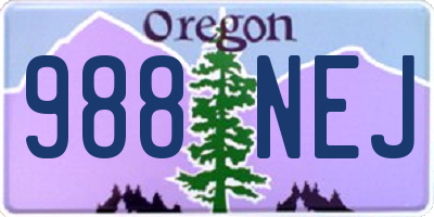 OR license plate 988NEJ