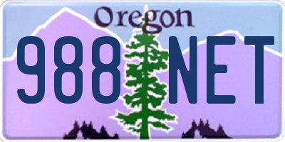 OR license plate 988NET