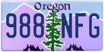 OR license plate 988NFG