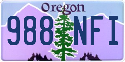 OR license plate 988NFI