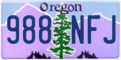 OR license plate 988NFJ