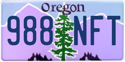 OR license plate 988NFT