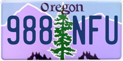 OR license plate 988NFU