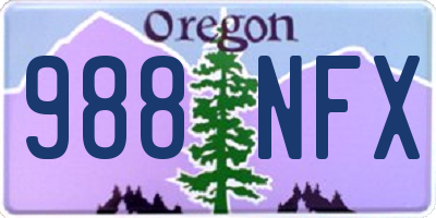 OR license plate 988NFX