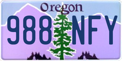 OR license plate 988NFY