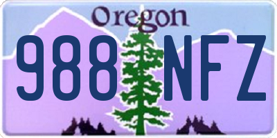 OR license plate 988NFZ