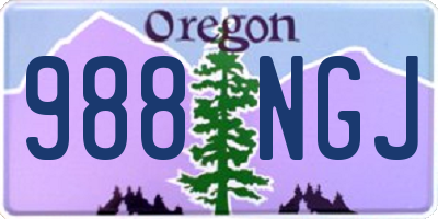 OR license plate 988NGJ