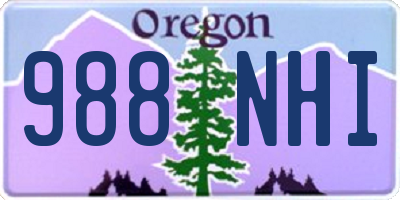 OR license plate 988NHI