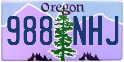 OR license plate 988NHJ
