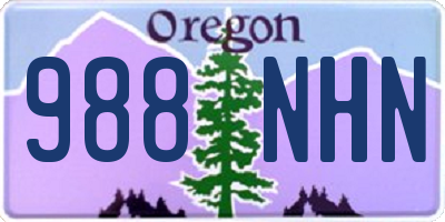 OR license plate 988NHN