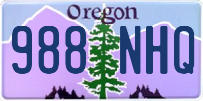 OR license plate 988NHQ