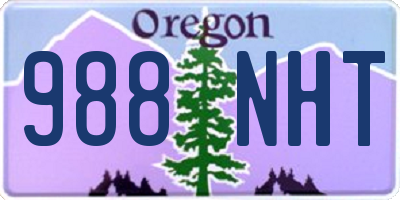 OR license plate 988NHT