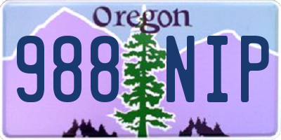 OR license plate 988NIP