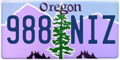 OR license plate 988NIZ