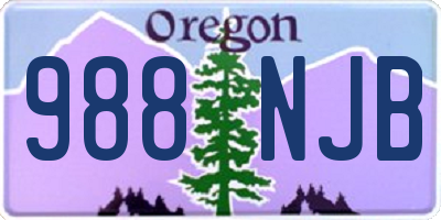 OR license plate 988NJB