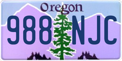 OR license plate 988NJC