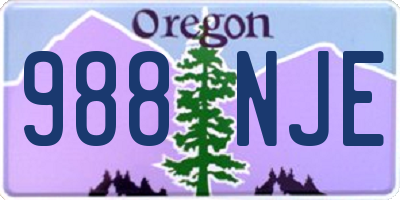 OR license plate 988NJE