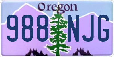 OR license plate 988NJG