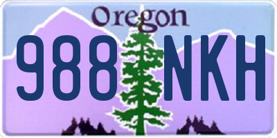 OR license plate 988NKH