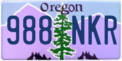 OR license plate 988NKR