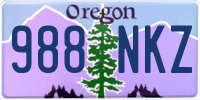 OR license plate 988NKZ