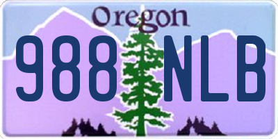 OR license plate 988NLB