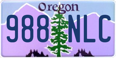 OR license plate 988NLC