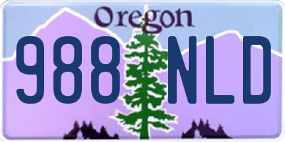 OR license plate 988NLD